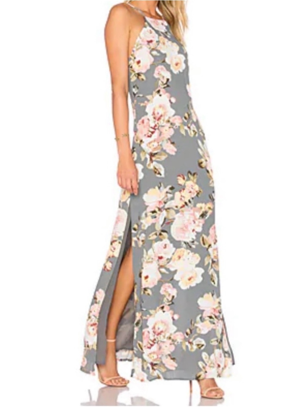 Privacy Please‎ Floral Halter Maxi Dress